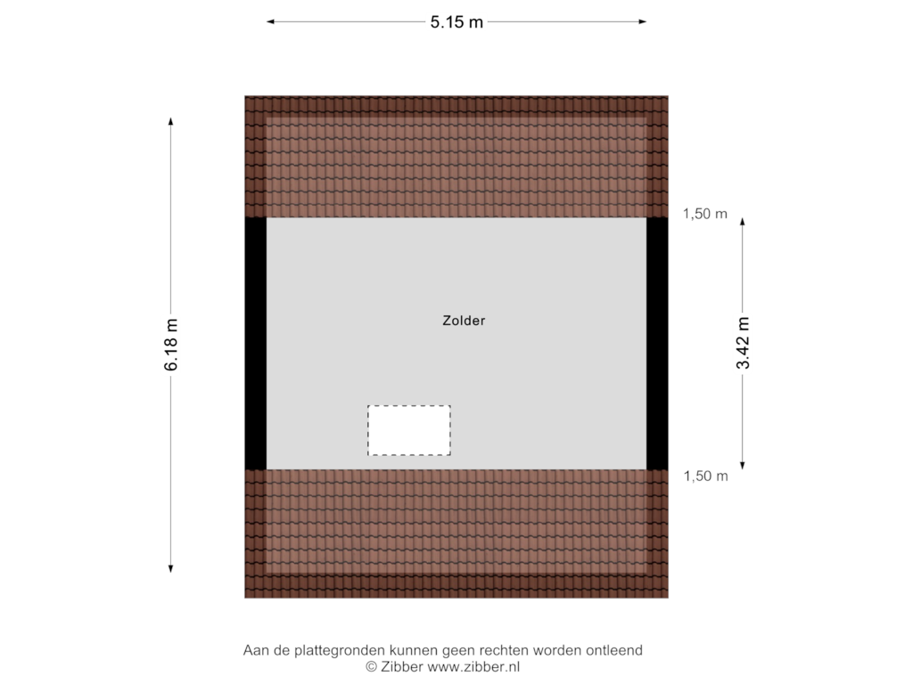 View floorplan of Tweede verdieping of De Dentele 21