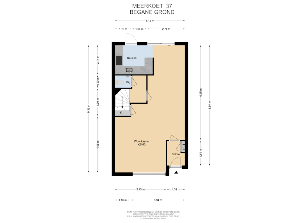 Bekijk plattegrond van Begane grond van Meerkoet 37