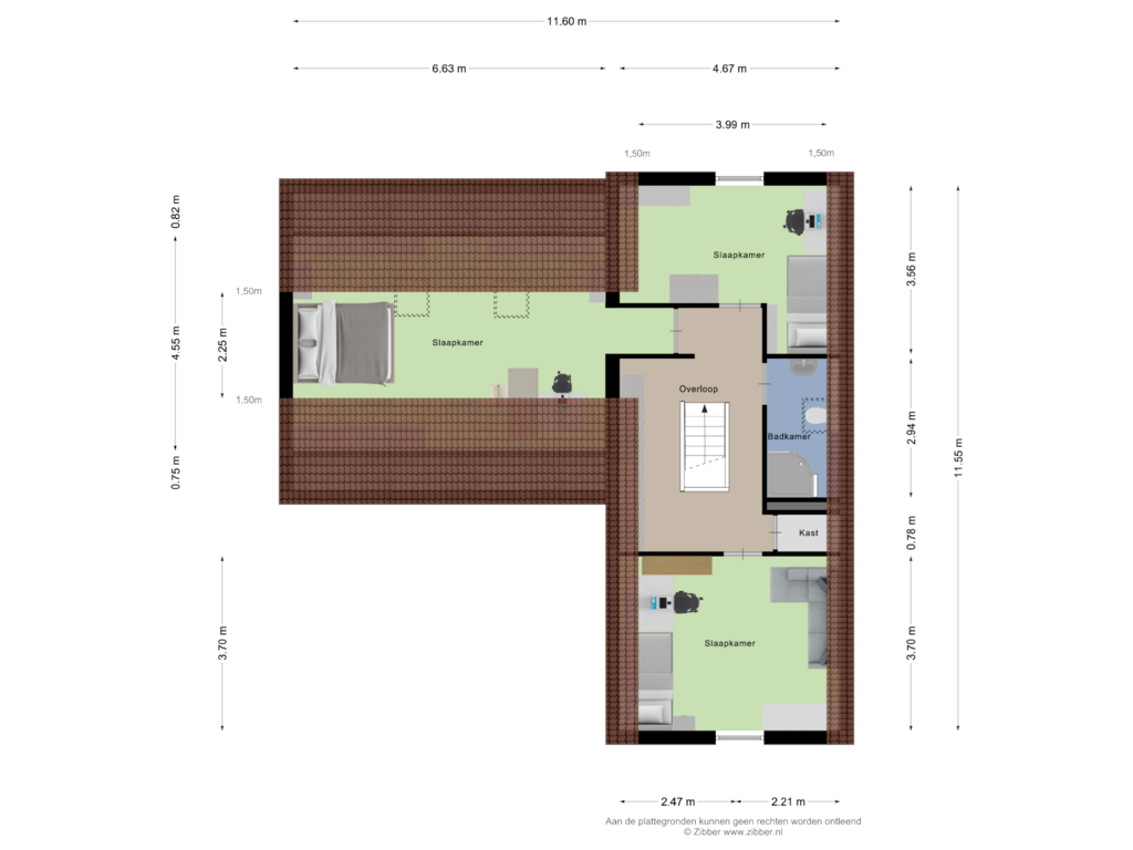 Bekijk plattegrond van Eerste Verdieping van Eijkhovenstraat 9