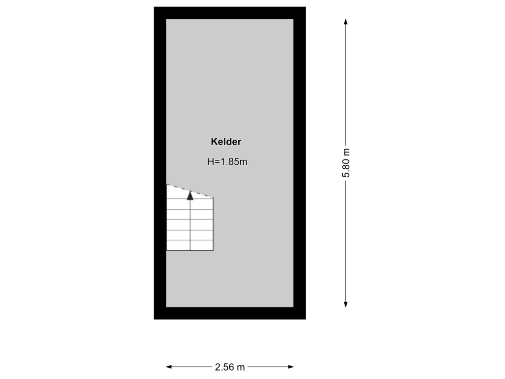 Bekijk plattegrond van Kelder van Koningslaan 34