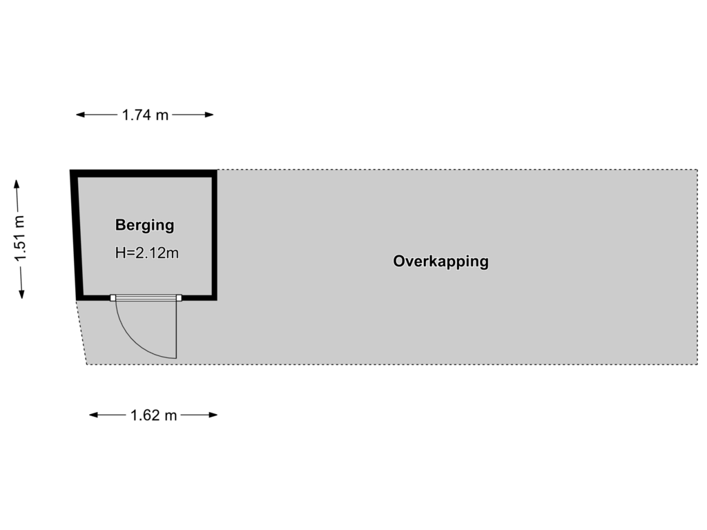 Bekijk plattegrond van Berging van Koningslaan 34