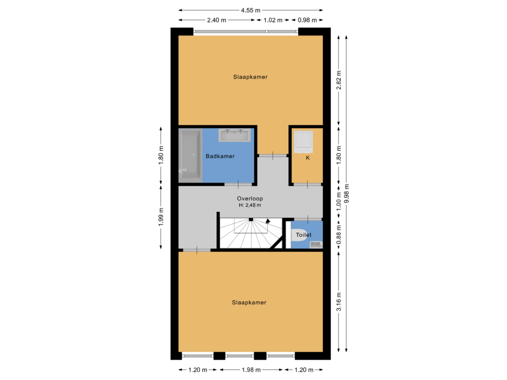 Bekijk plattegrond van Eerste verdieping van Hof van Zilverlicht 61