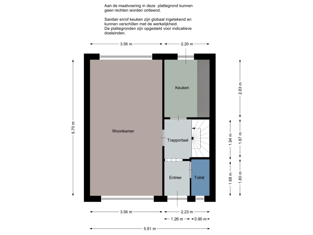 View floorplan of Begane grond of Alexanderstraat 30