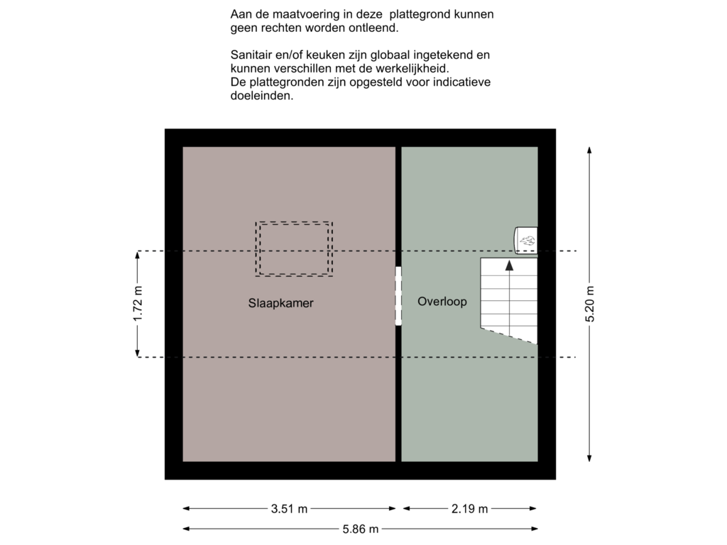 View floorplan of Tweede verdieping of Alexanderstraat 30