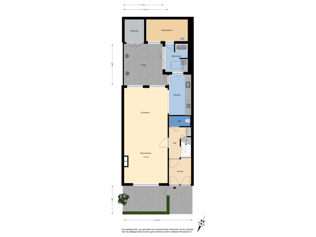 View floorplan of Perceel of Van Elburgstraat 56