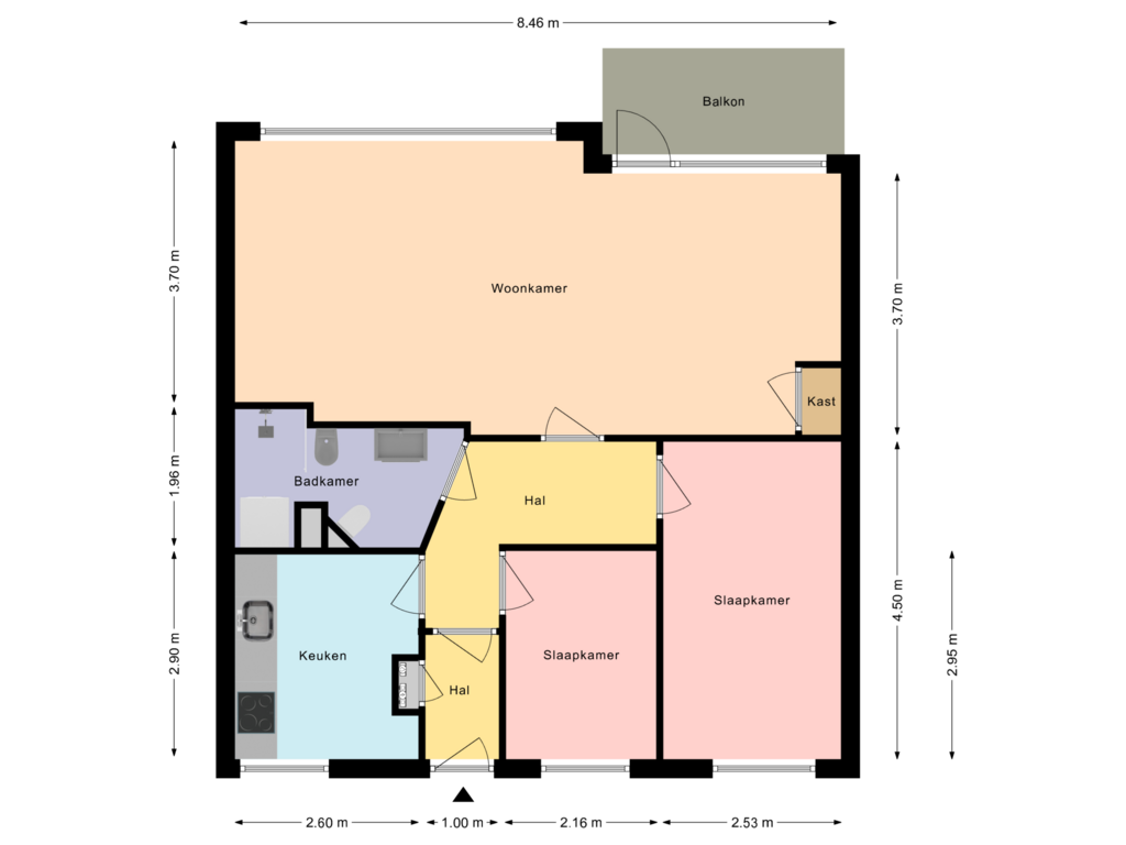 View floorplan of Plattegrond of Maasplein 21