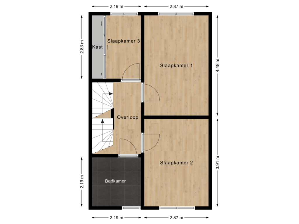 Bekijk plattegrond van Floor 1 van Leen van Ooijenlaan 36