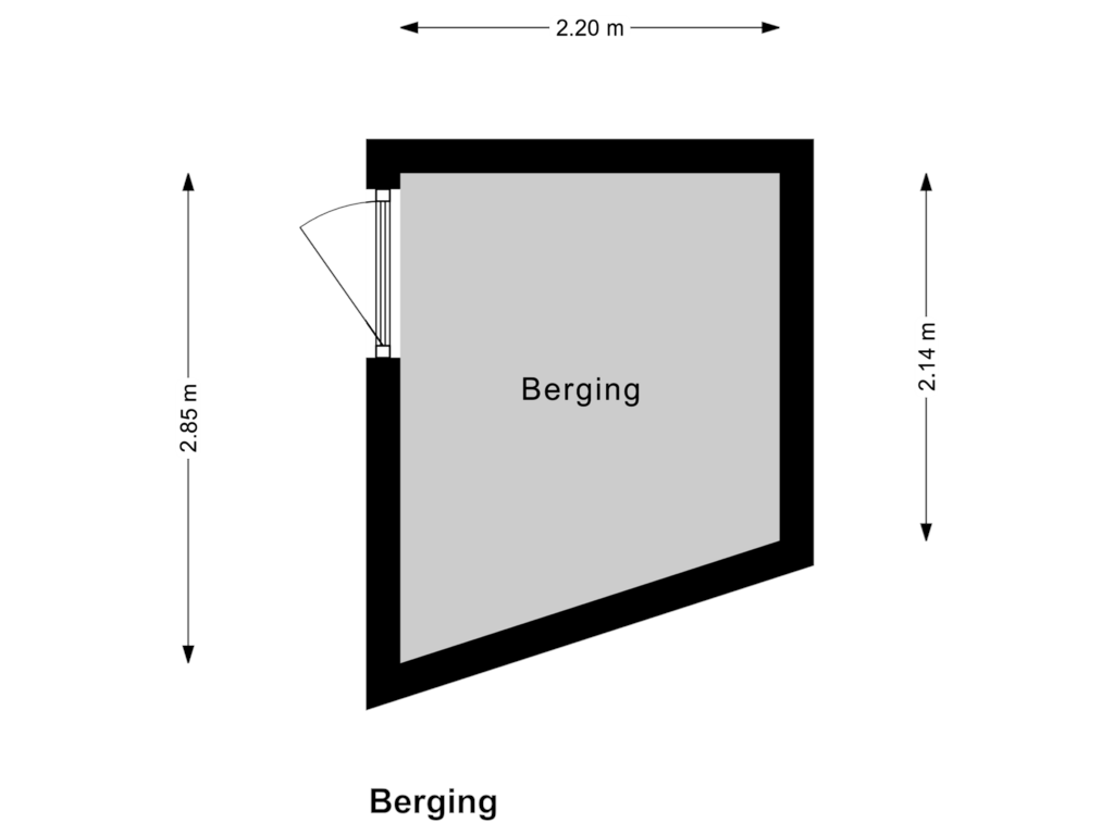 View floorplan of Berging of Carel Willinkgracht 411