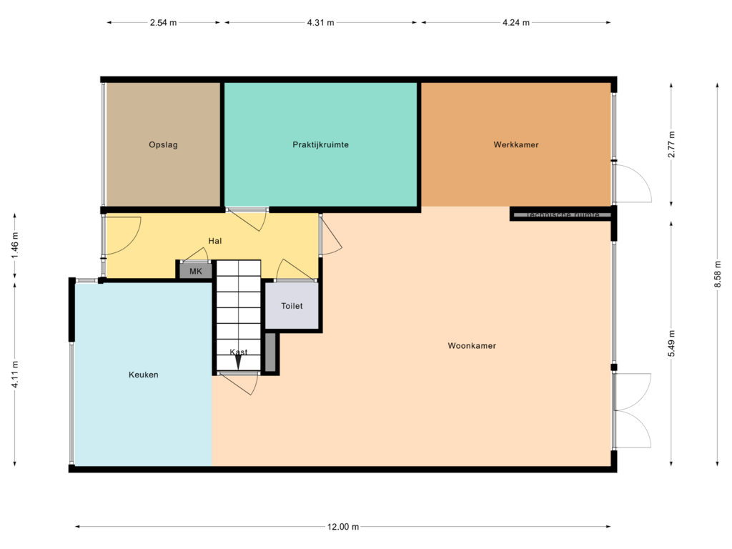 Bekijk plattegrond van Begane grond van van Goghlaan 56