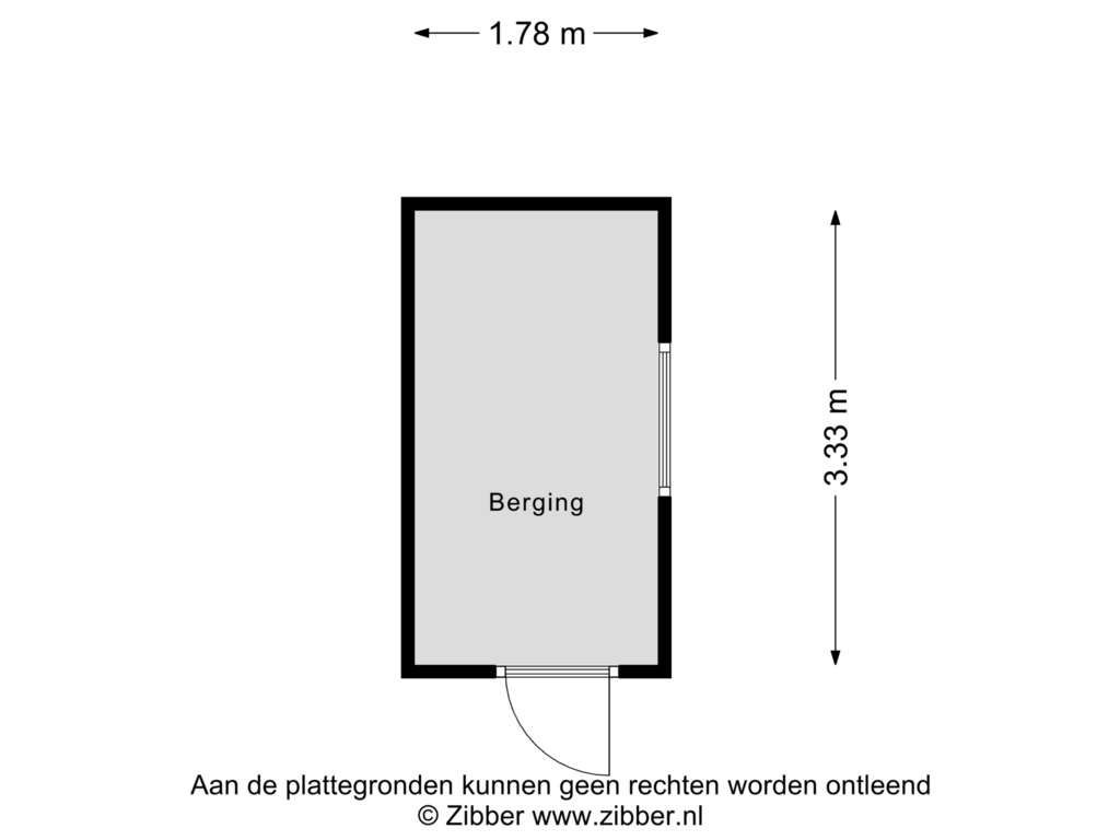 View floorplan of Berging of Hendrik Tollensdreef 100