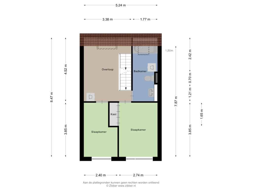 Bekijk plattegrond van Eerste Verdieping van Wentholtstraat 5-B