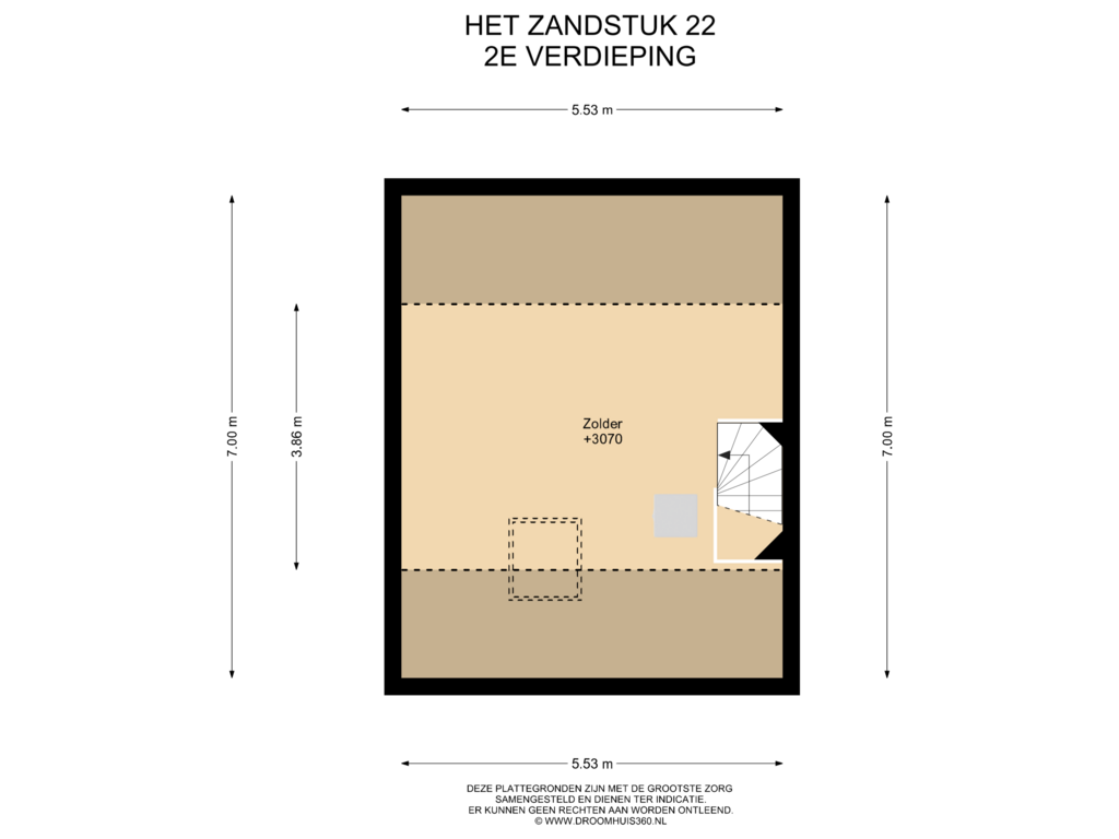 View floorplan of 2E Verdieping of Het Zandstuk 22