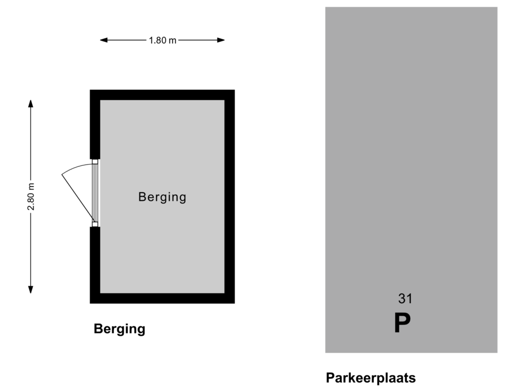 View floorplan of Berging of Jan Duikerhof 66