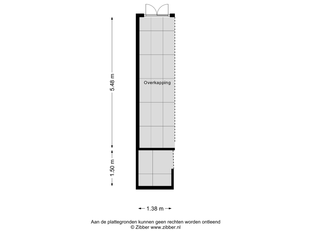 Bekijk plattegrond van Overkapping van Blauwedijk 33