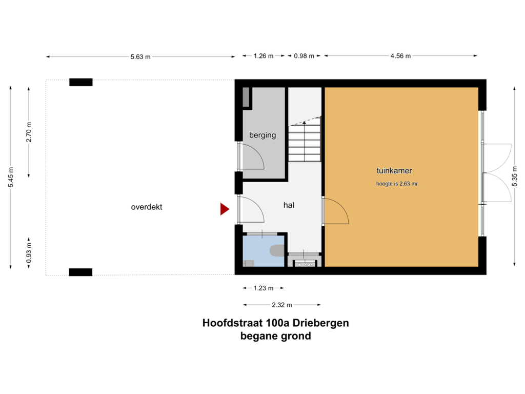 Bekijk plattegrond van bg van Hoofdstraat 100-A