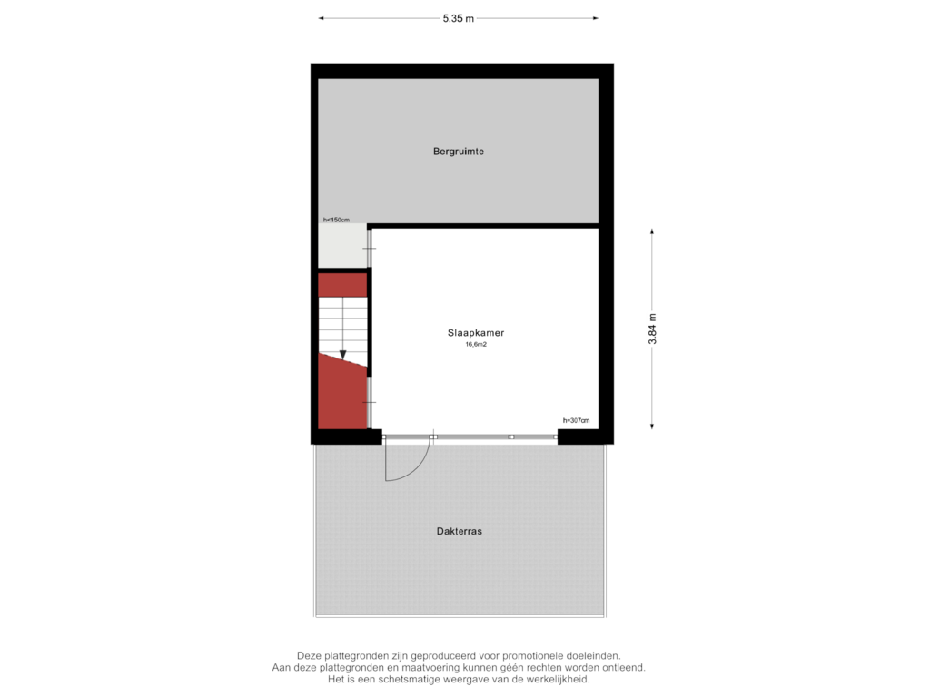 Bekijk plattegrond van 2e Verdieping van Bernadette-Marielaan 9