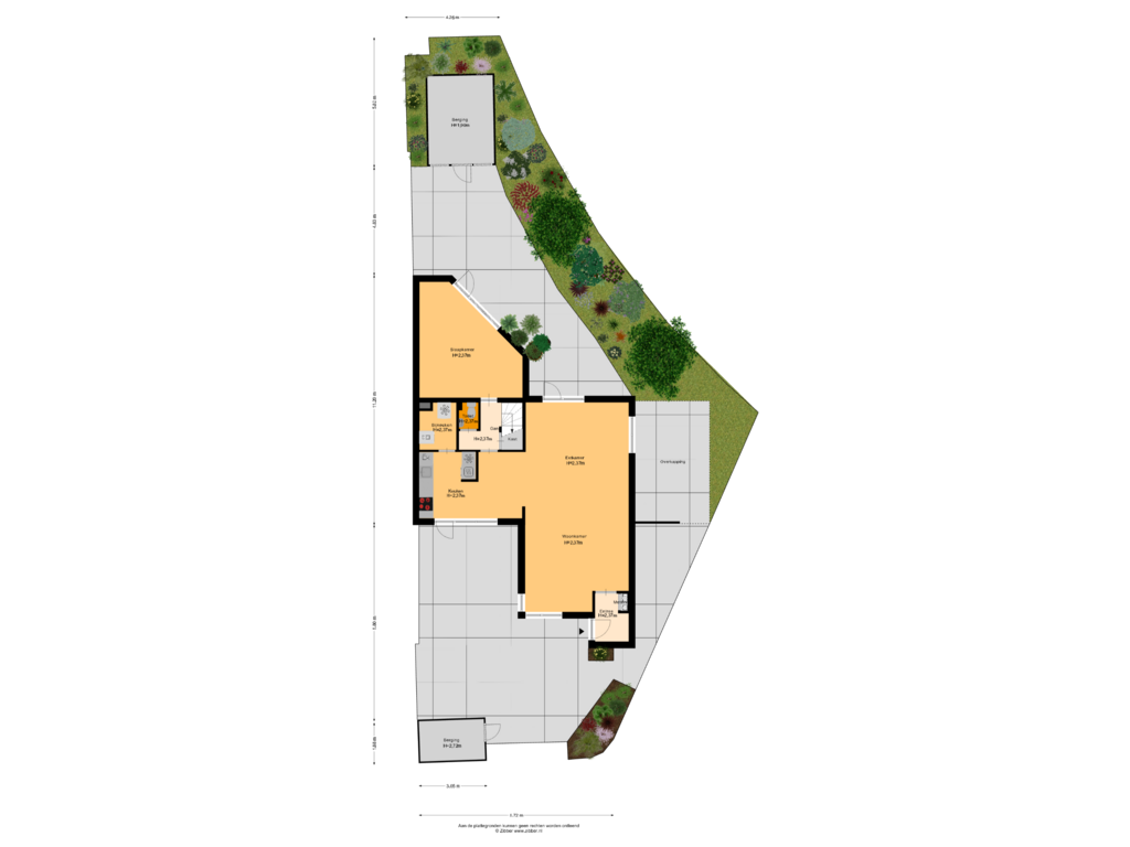 View floorplan of Begane Grond Tuin of Mandolinestraat 10