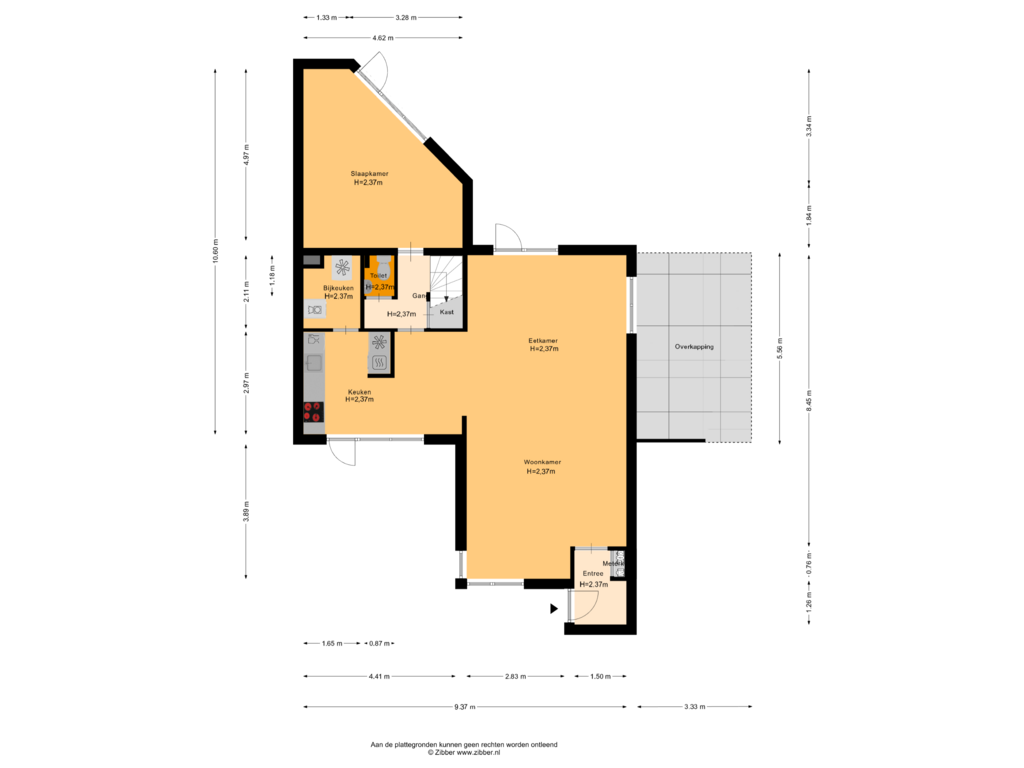 View floorplan of Begane Grond of Mandolinestraat 10