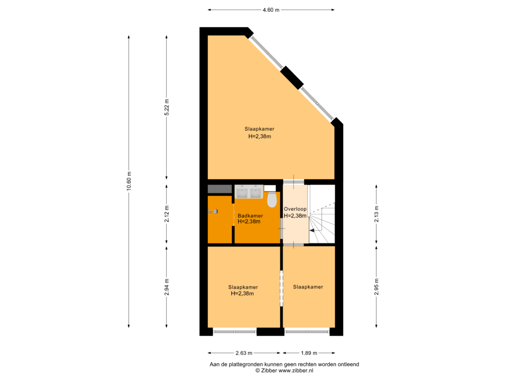 View floorplan of Eerste Verdieping of Mandolinestraat 10