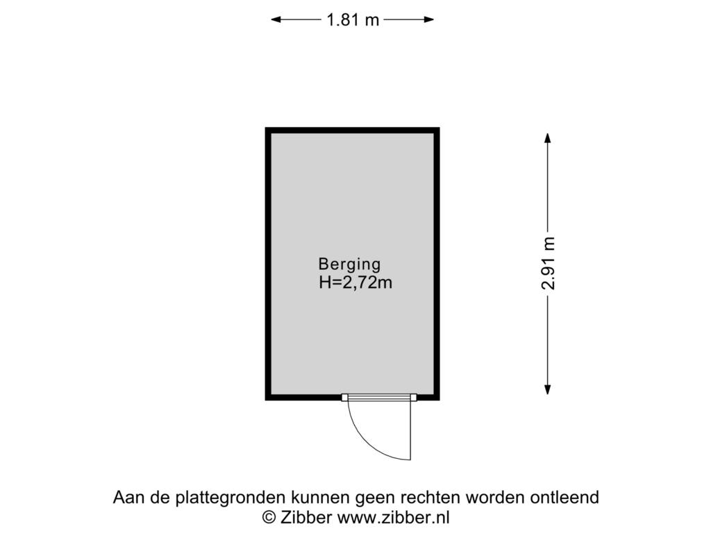 View floorplan of Berging of Mandolinestraat 10