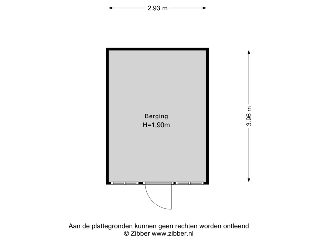 View floorplan of Berging of Mandolinestraat 10