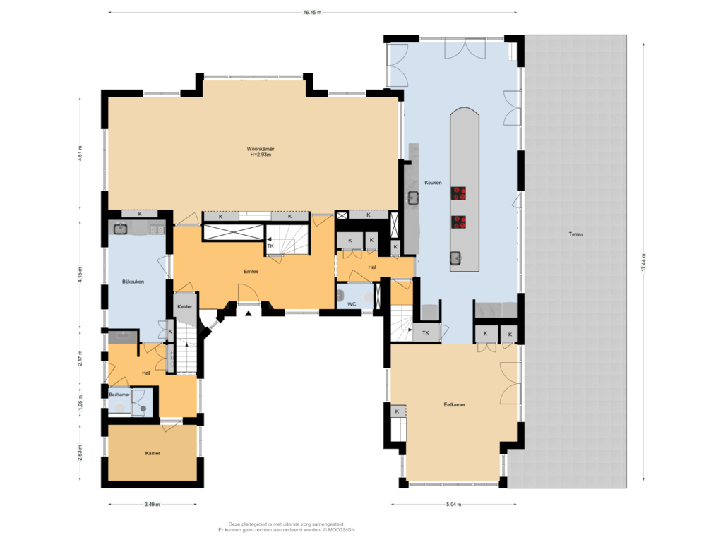 Bekijk plattegrond van Begane Grond van Burgemeester den Texlaan 23