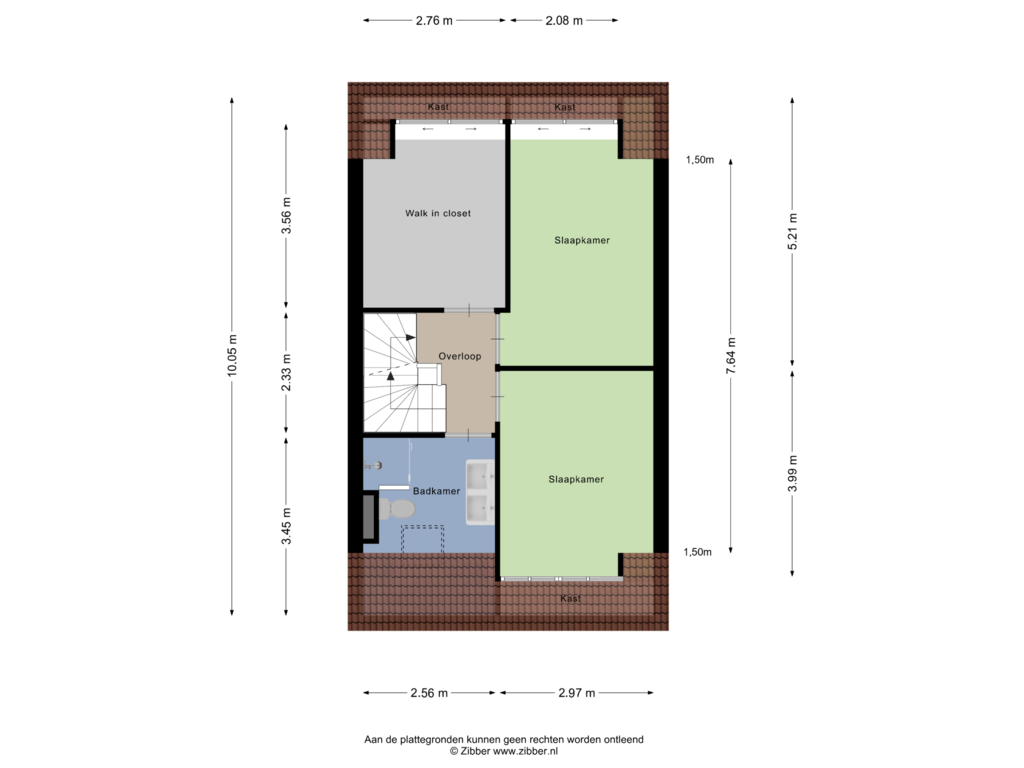 View floorplan of Eerste Verdieping of Jan Tooropstraat 19