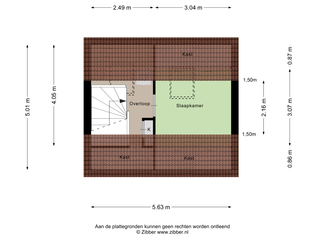 View floorplan of Tweede Verdieping of Jan Tooropstraat 19