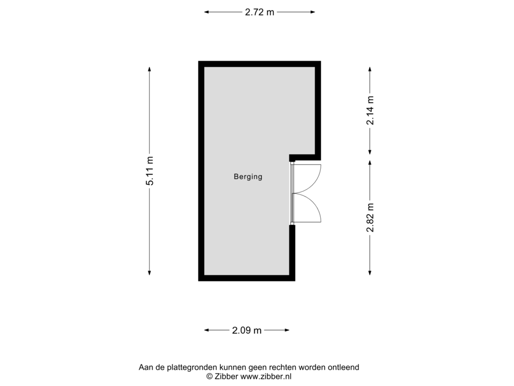 View floorplan of Berging of Jan Tooropstraat 19