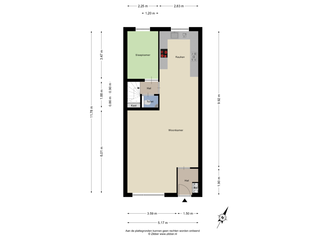 Bekijk plattegrond van Eerste Verdieping van Nettelhorst 56