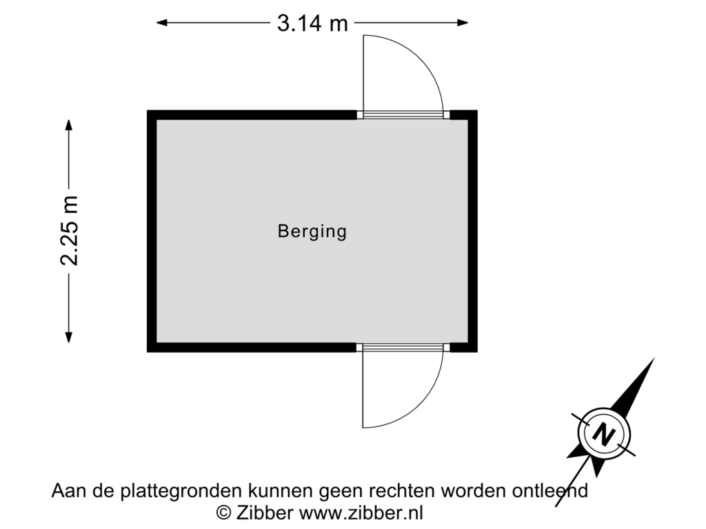 Bekijk plattegrond van Berging van Nettelhorst 56