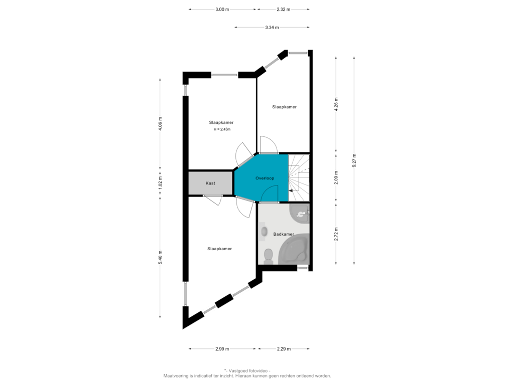 View floorplan of 1e verdieping of Boezem 35