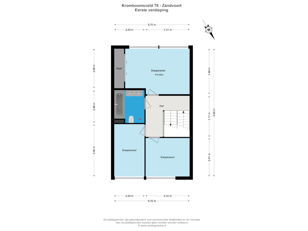 View floorplan of 1e verd of Kromboomsveld 78