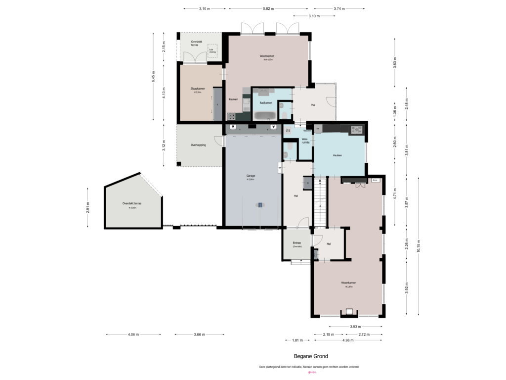 View floorplan of Begane Grond of Kapelstraat 8