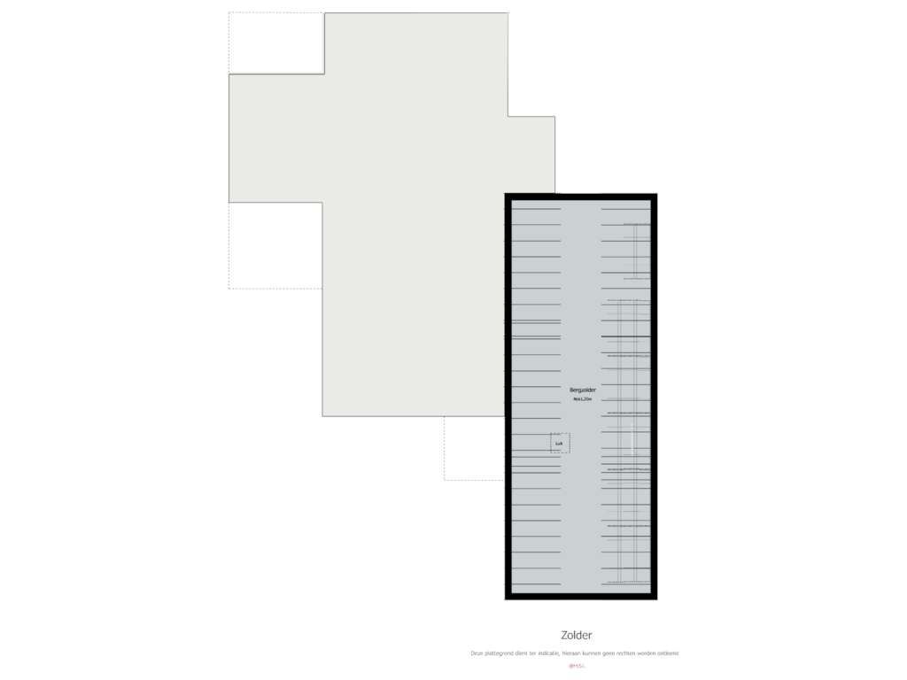 View floorplan of Zolder of Kapelstraat 8