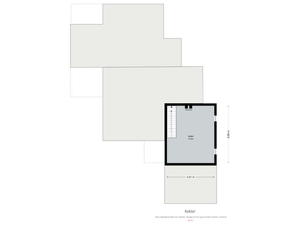 View floorplan of Kelder of Kapelstraat 8