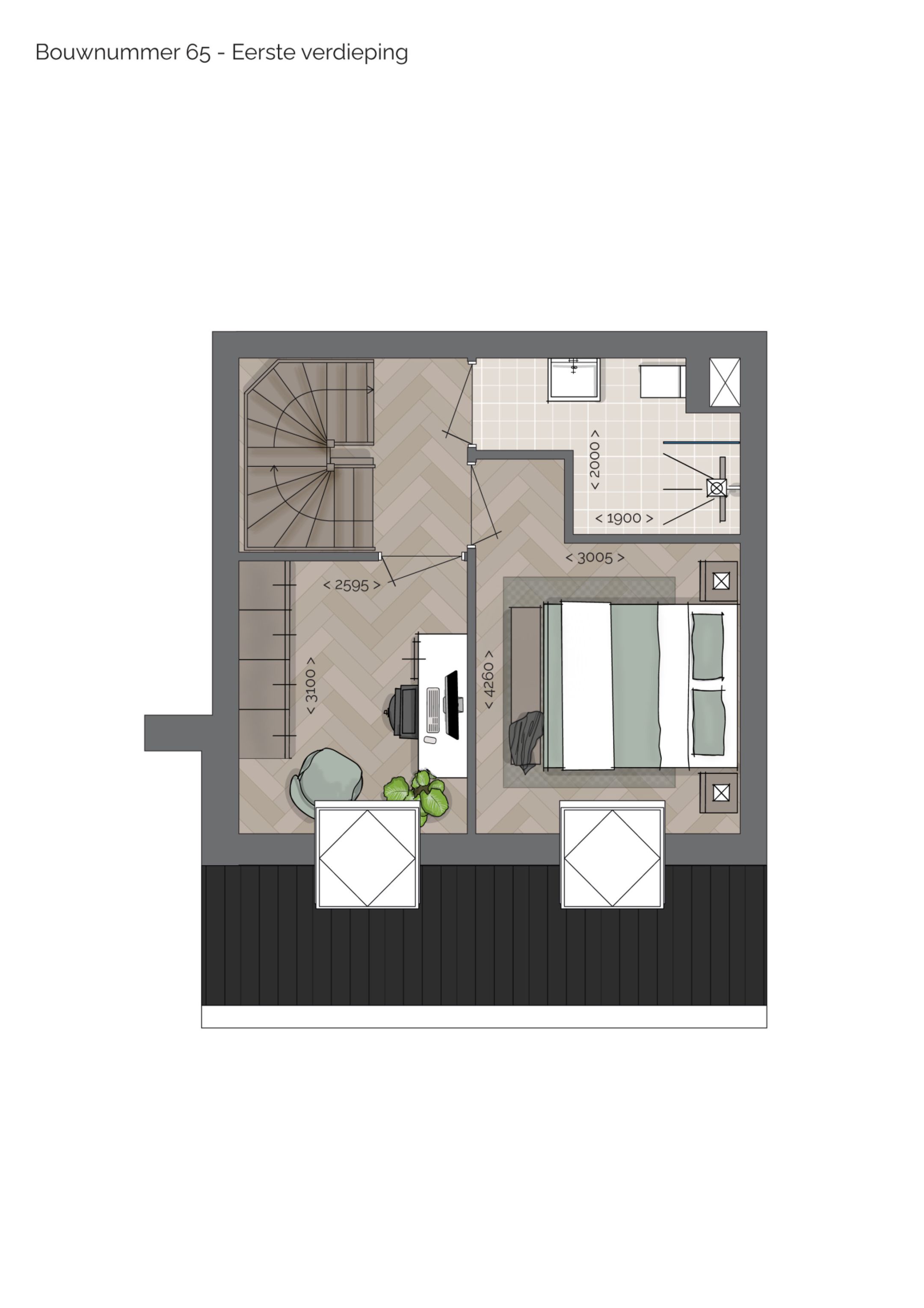 Foto 9 van Rug-aan-rug woning Hallehuis (Bouwnr. 39)