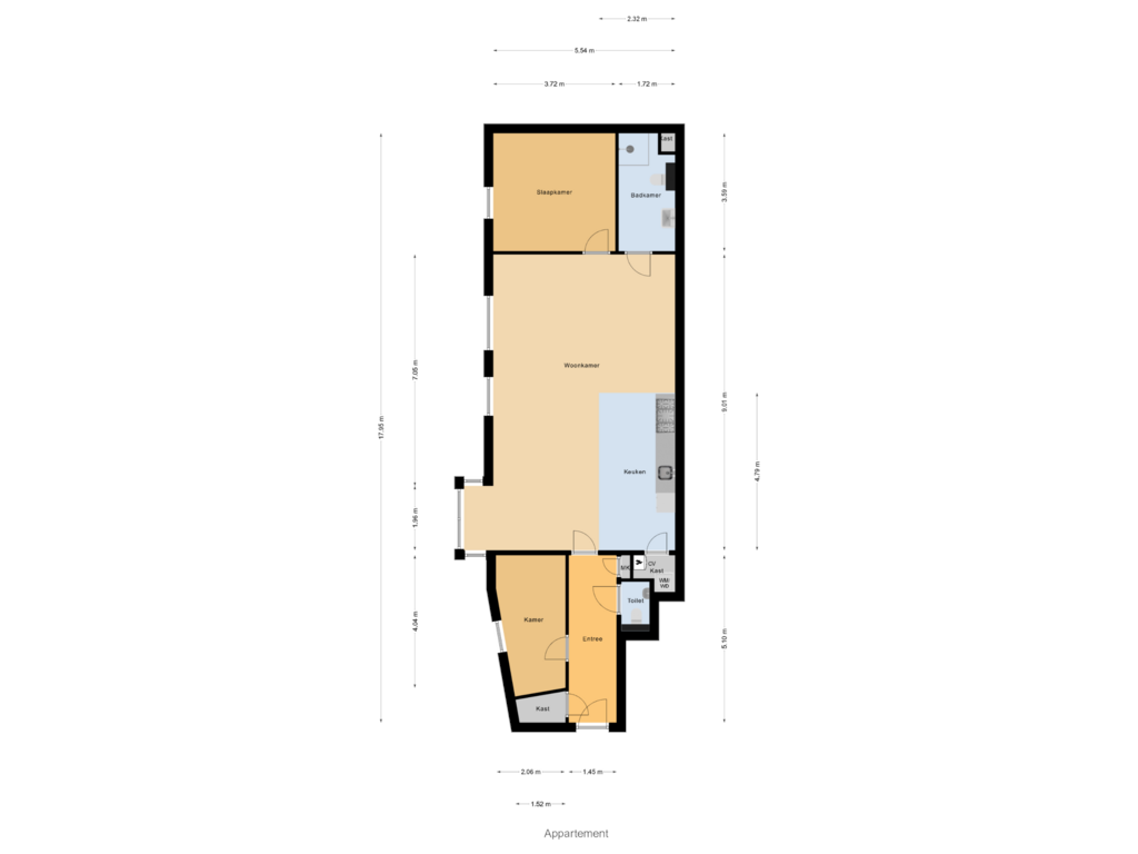 Bekijk plattegrond van Appartement van Kolveniershof 114