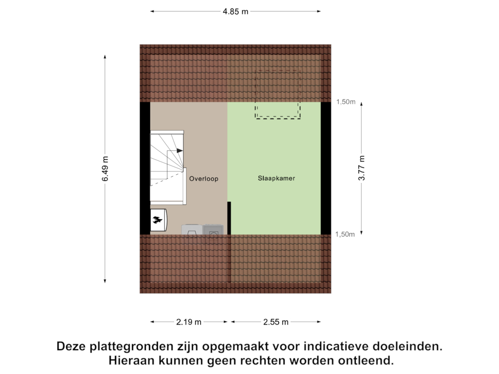 Bekijk plattegrond van Tweede Verdieping van Frankrijklaan 19