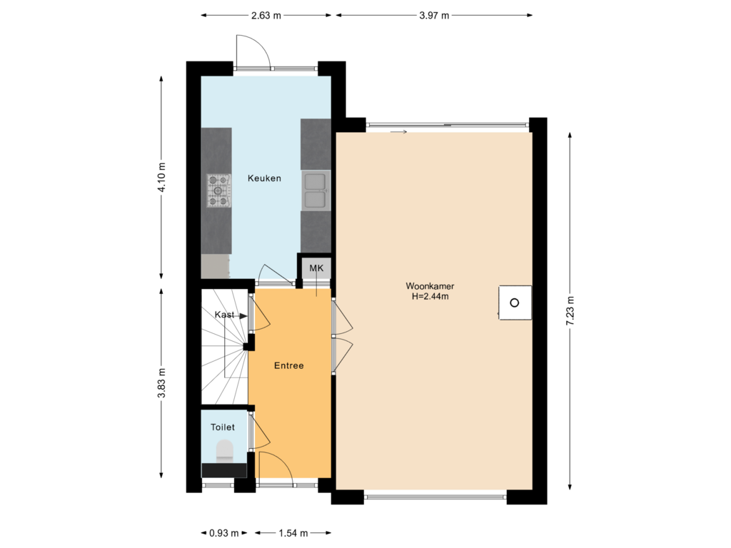 Bekijk plattegrond van Begane Grond van Van Twillerstraat 7