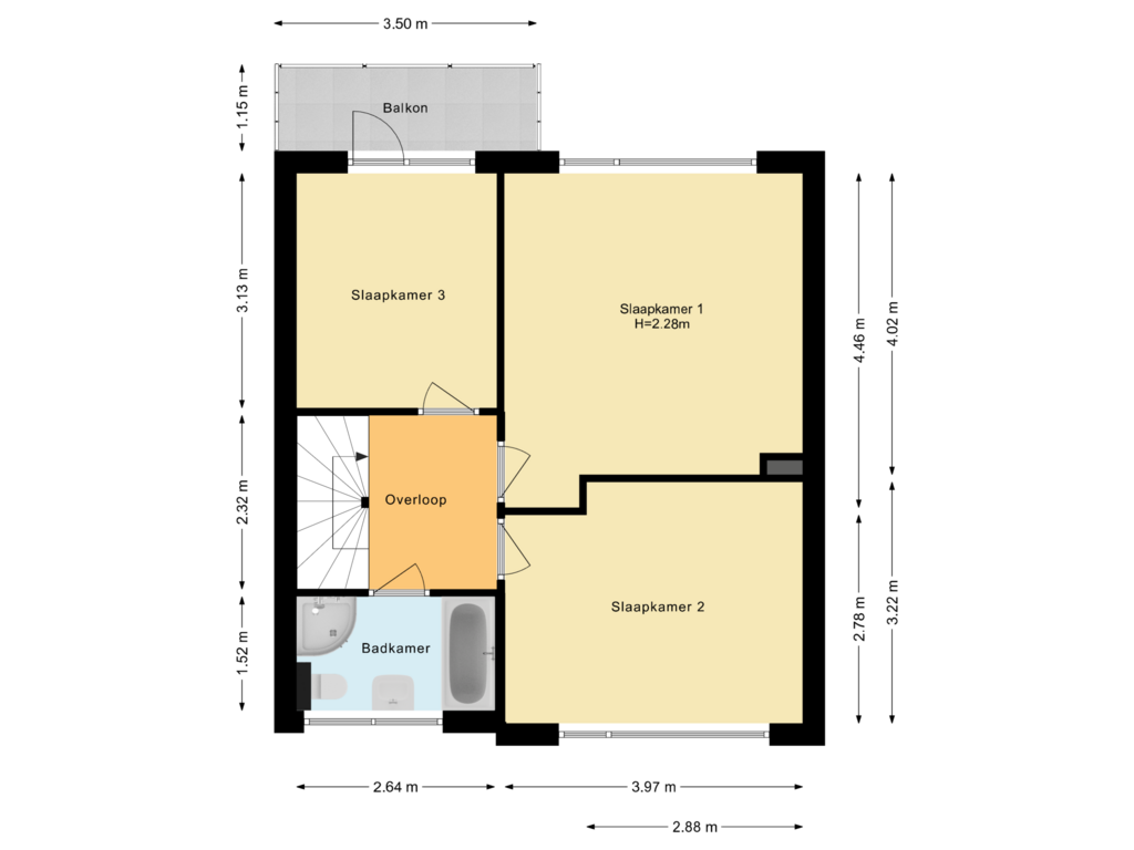 Bekijk plattegrond van Eerste Verdieping van Van Twillerstraat 7