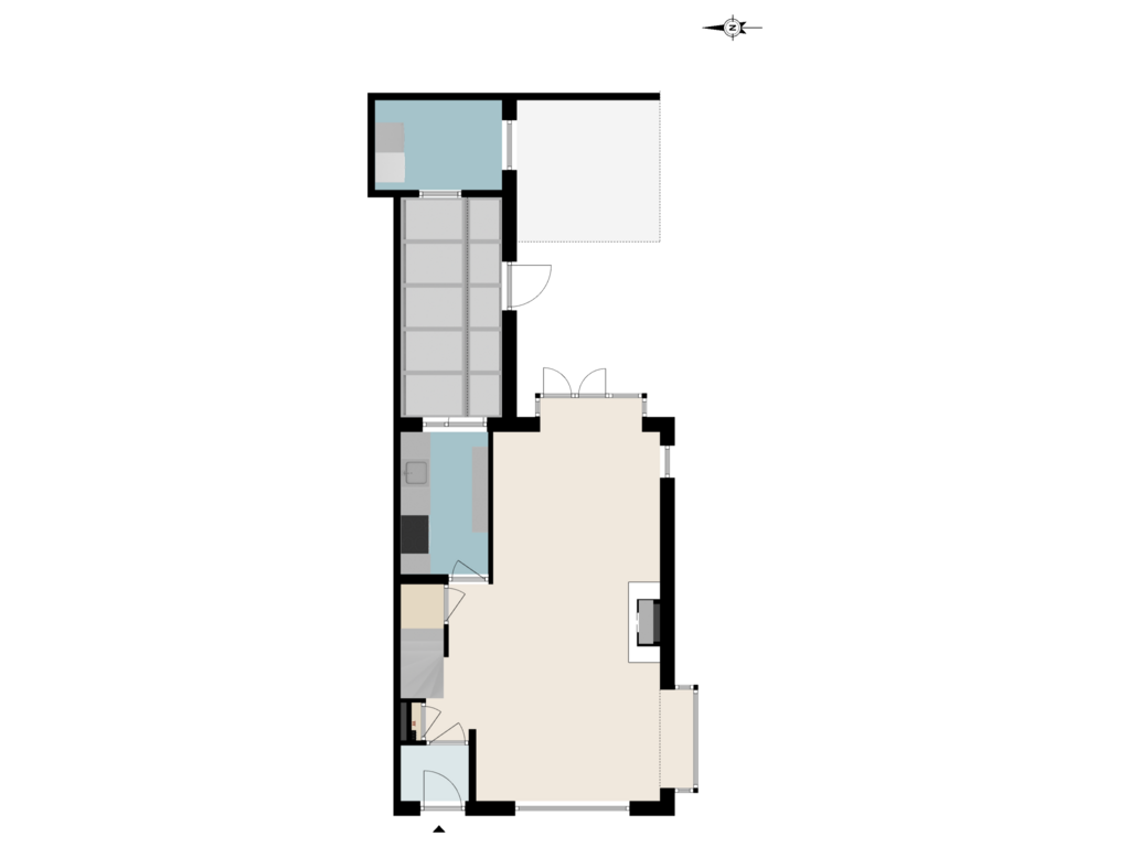 View floorplan of BEGANE GROND of Jan Benninghstraat 42