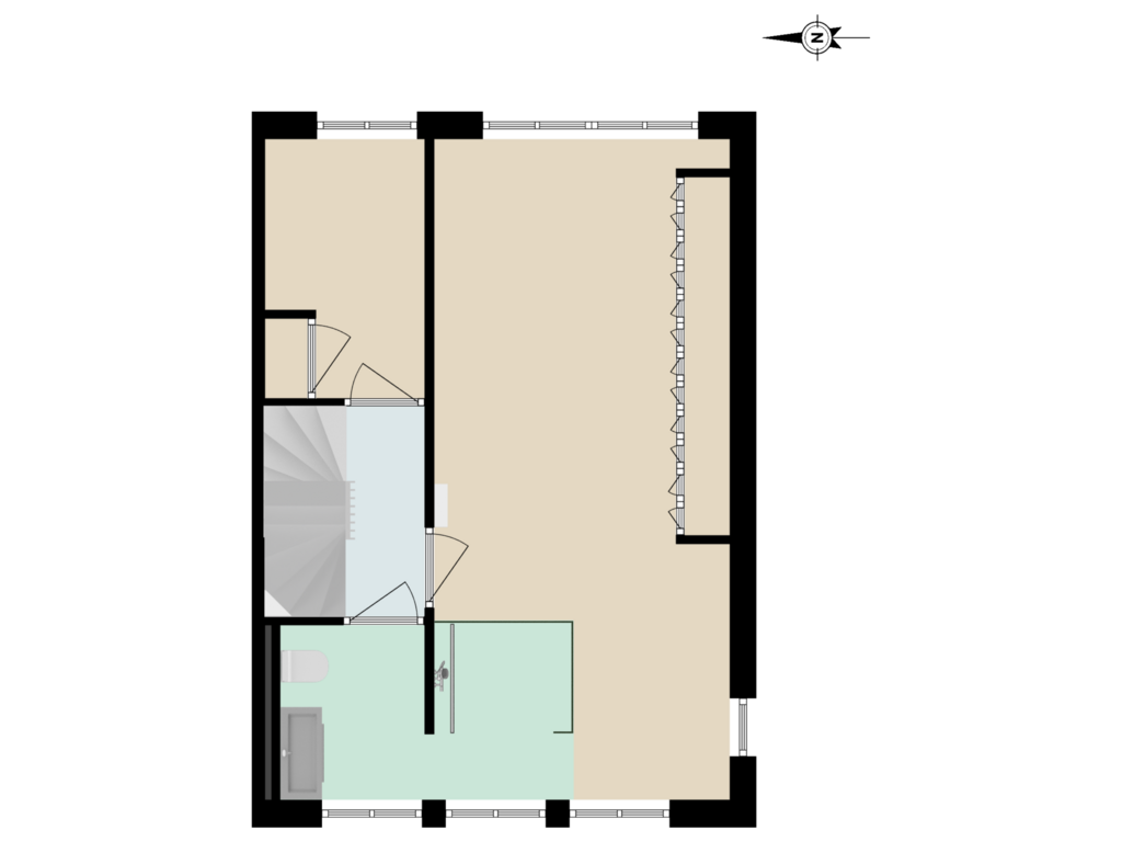 View floorplan of EERSTE VERDIEPING of Jan Benninghstraat 42