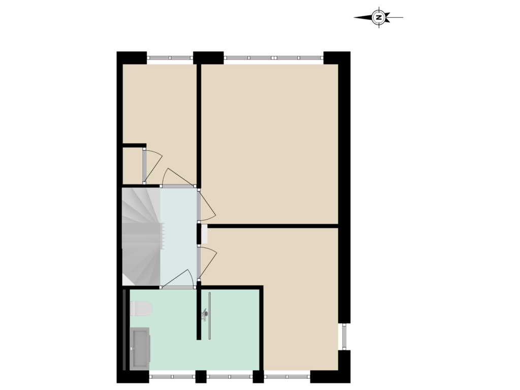 View floorplan of EERSTE VERDIEPING - ALTERNATIEF of Jan Benninghstraat 42