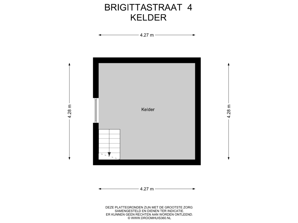 Bekijk plattegrond van Kelder van Brigittastraat 4