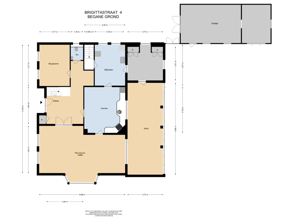 Bekijk plattegrond van Begane Grond van Brigittastraat 4