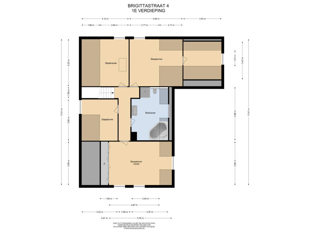 Bekijk plattegrond van 1E Verdieping van Brigittastraat 4