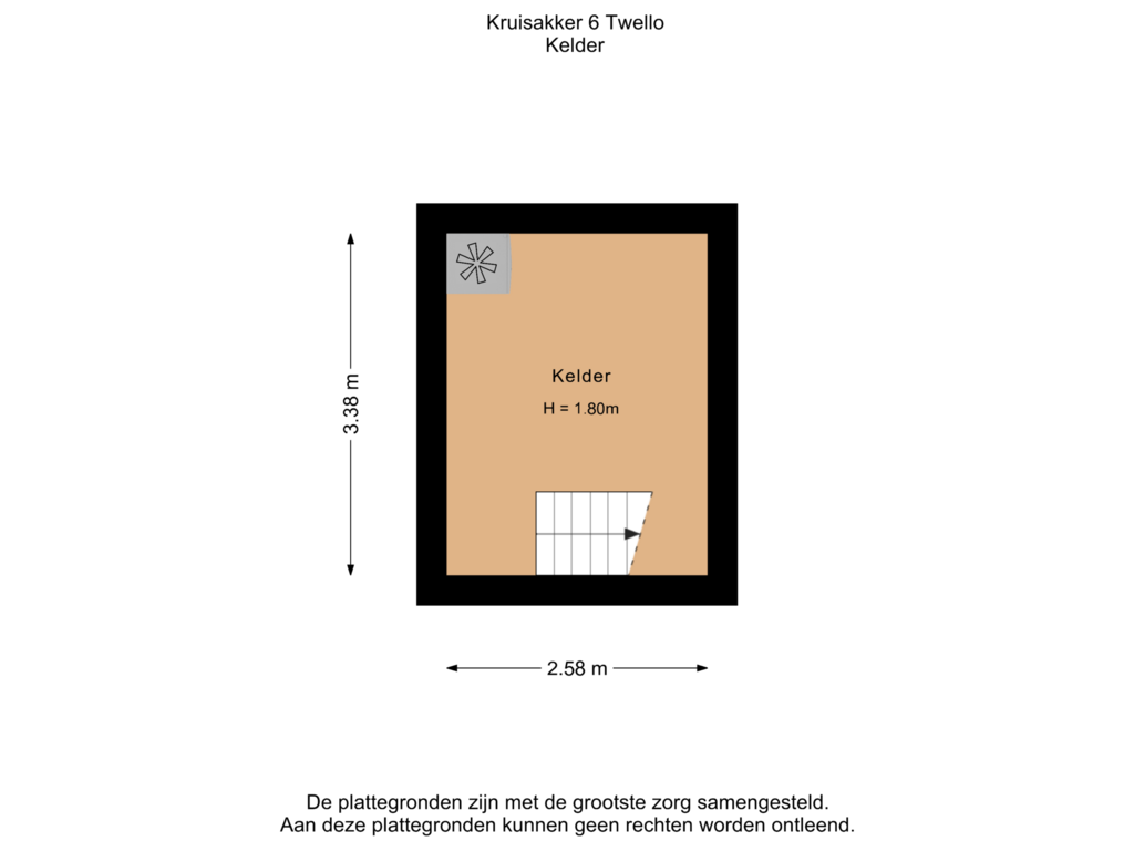 View floorplan of Kelder of Kruisakkerweg 6