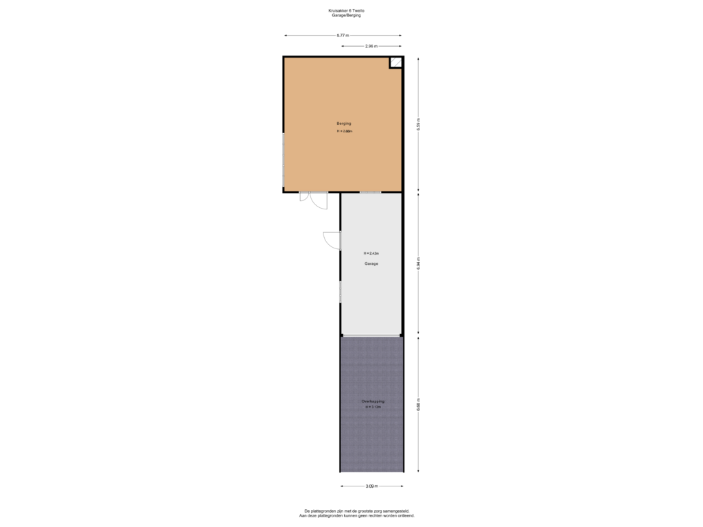 View floorplan of Garage/Berging of Kruisakkerweg 6