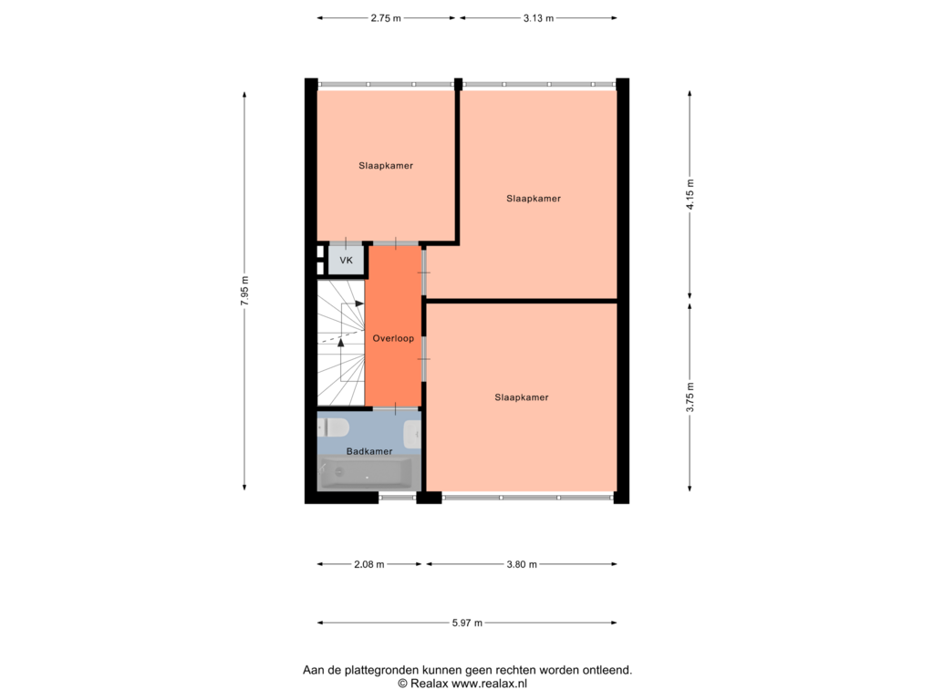 Bekijk plattegrond van Verdieping 1 van Saenredamlaan 9